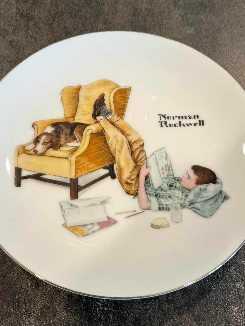 Collectors Edition Norman Rockwell The Student 6.5" Collectible Plate